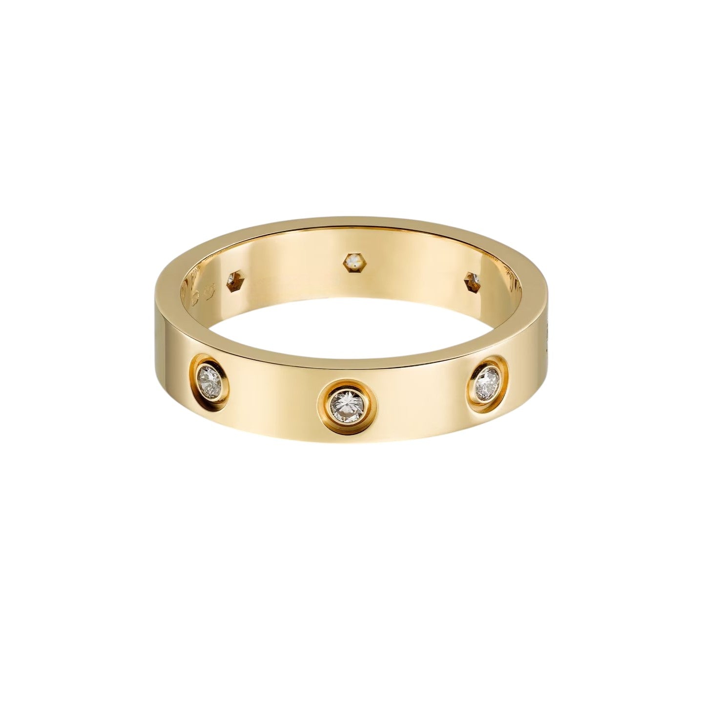 [Peak]LOVE 4MM 8 DIAMONDS RING