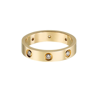 [Peak]LOVE 4MM 8 DIAMONDS RING