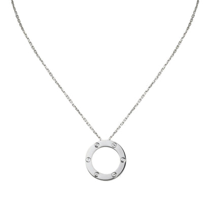 [Peak]LOVE LARGE CIRCULAR PENDANT 3-DIAMOND NECKLACE
