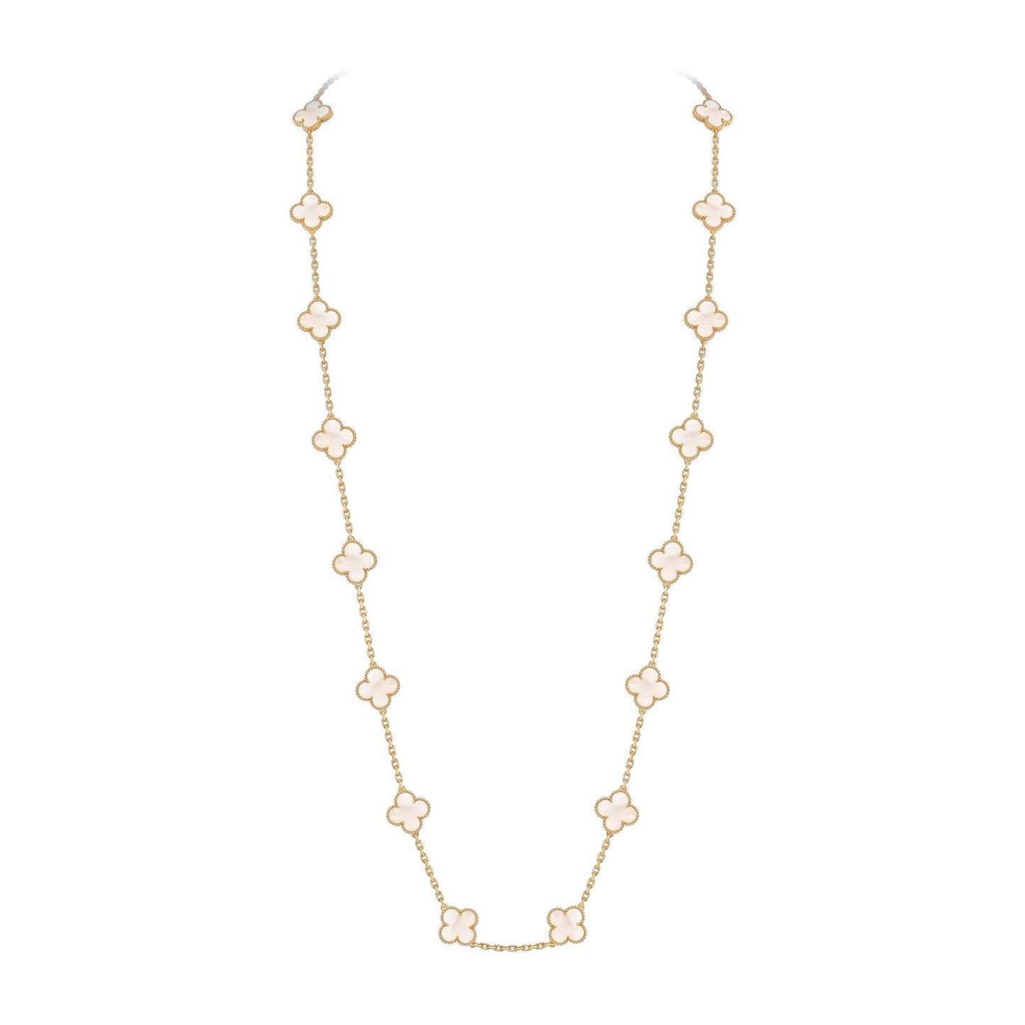 [Peak]CLASSIC 20-MOTIF LUCKY CLOVER LONG NECKLACE GOLD COLLECTION
