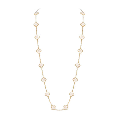 [Peak]CLASSIC 20-MOTIF LUCKY CLOVER LONG NECKLACE GOLD COLLECTION