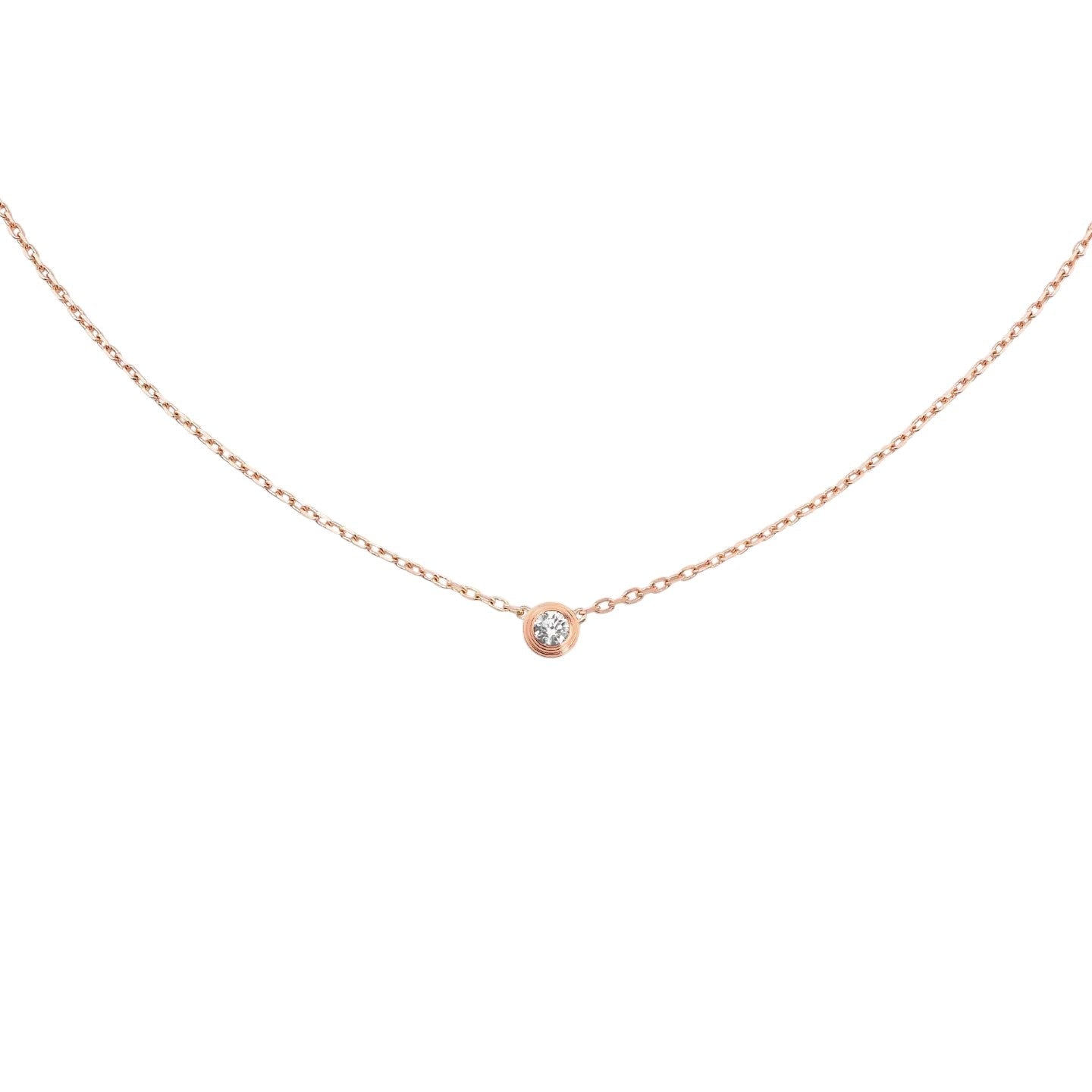 [Peak]LOVE SCREW PENDANT SINGLE DIAMOND NECKLACE