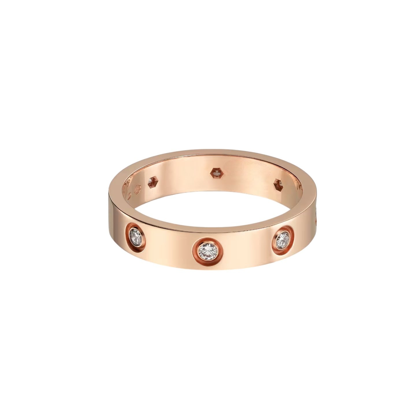[Peak]LOVE 4MM 8 DIAMONDS RING