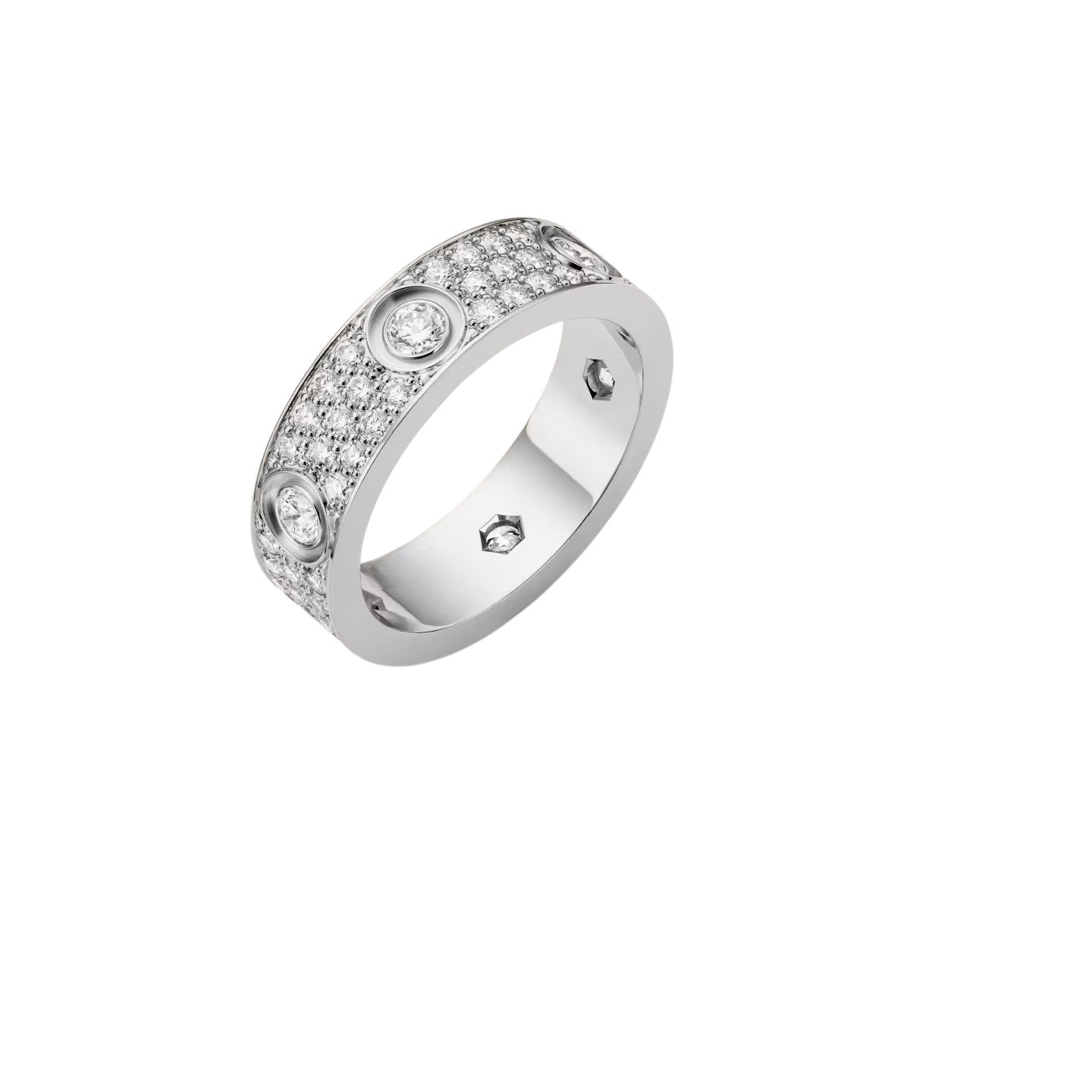 [Peak]LOVE 5.5MM FULL-PAVÉ 6-DIAMOND RING