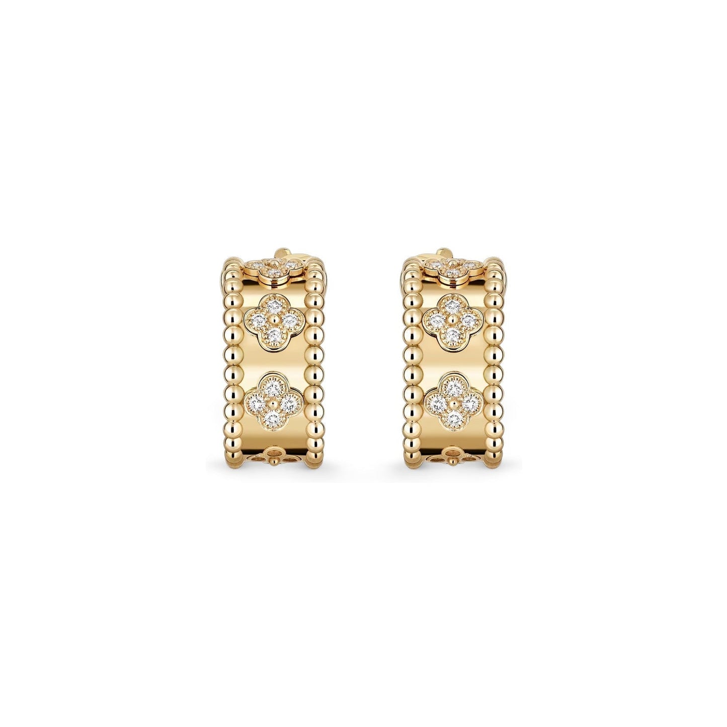 [Peak]KALEIDOSCOPE CLOVER HOOP EARRINGS