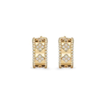 [Peak]KALEIDOSCOPE CLOVER HOOP EARRINGS