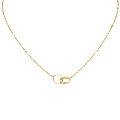 [Peak]LOVE DOUBLE-RING INTERLOCKED NECKLACE