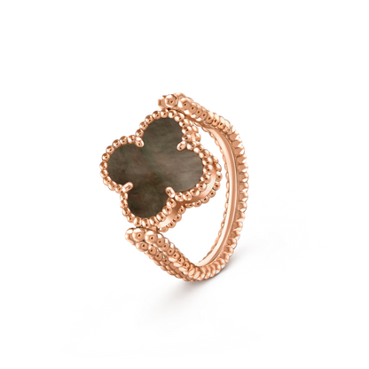 [Peak]LUCKY CLOVER ROSE GOLD REVERSIBLE RING