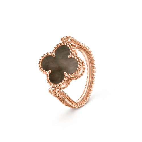 [Peak]LUCKY CLOVER ROSE GOLD REVERSIBLE RING