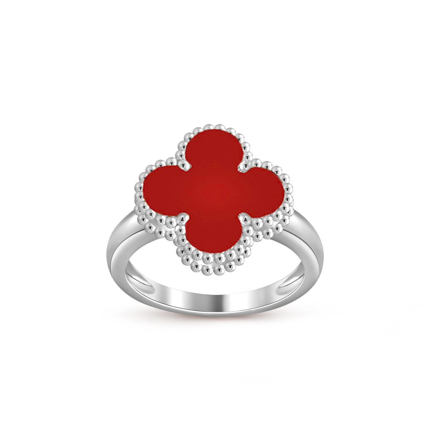 [Peak]LUCKY CLOVER VINTAGE WHITE GOLD RING COLLECTION