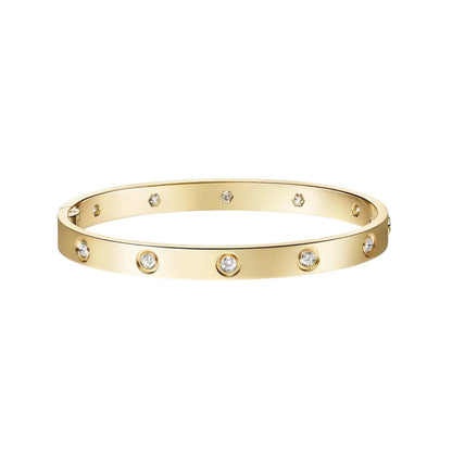 [Peak]CLASSIC 6.1MM LOVE SINGLE-SCREW CLOSURE BANGLE - 10-DIAMOND