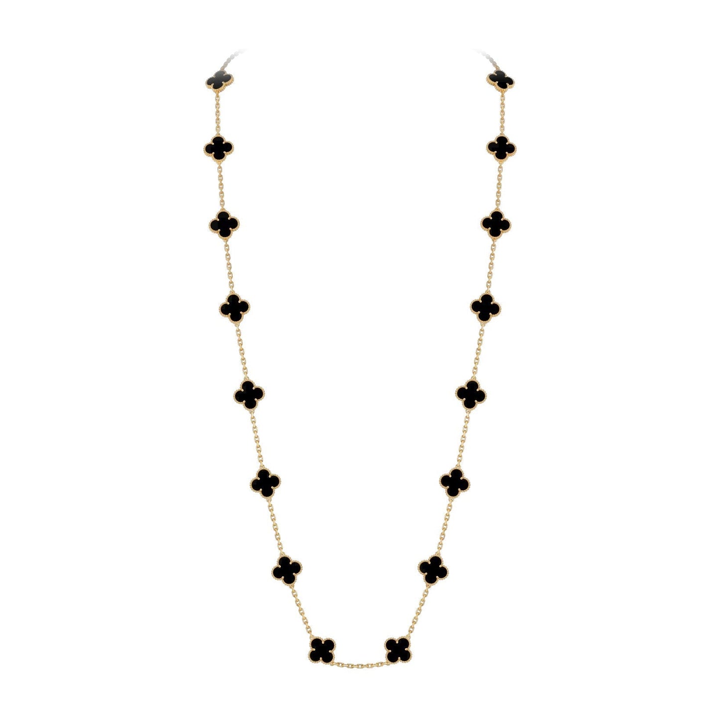 [Peak]CLASSIC 20-MOTIF LUCKY CLOVER LONG NECKLACE GOLD COLLECTION