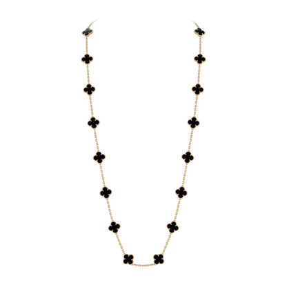 [Peak]CLASSIC 20-MOTIF LUCKY CLOVER LONG NECKLACE GOLD COLLECTION