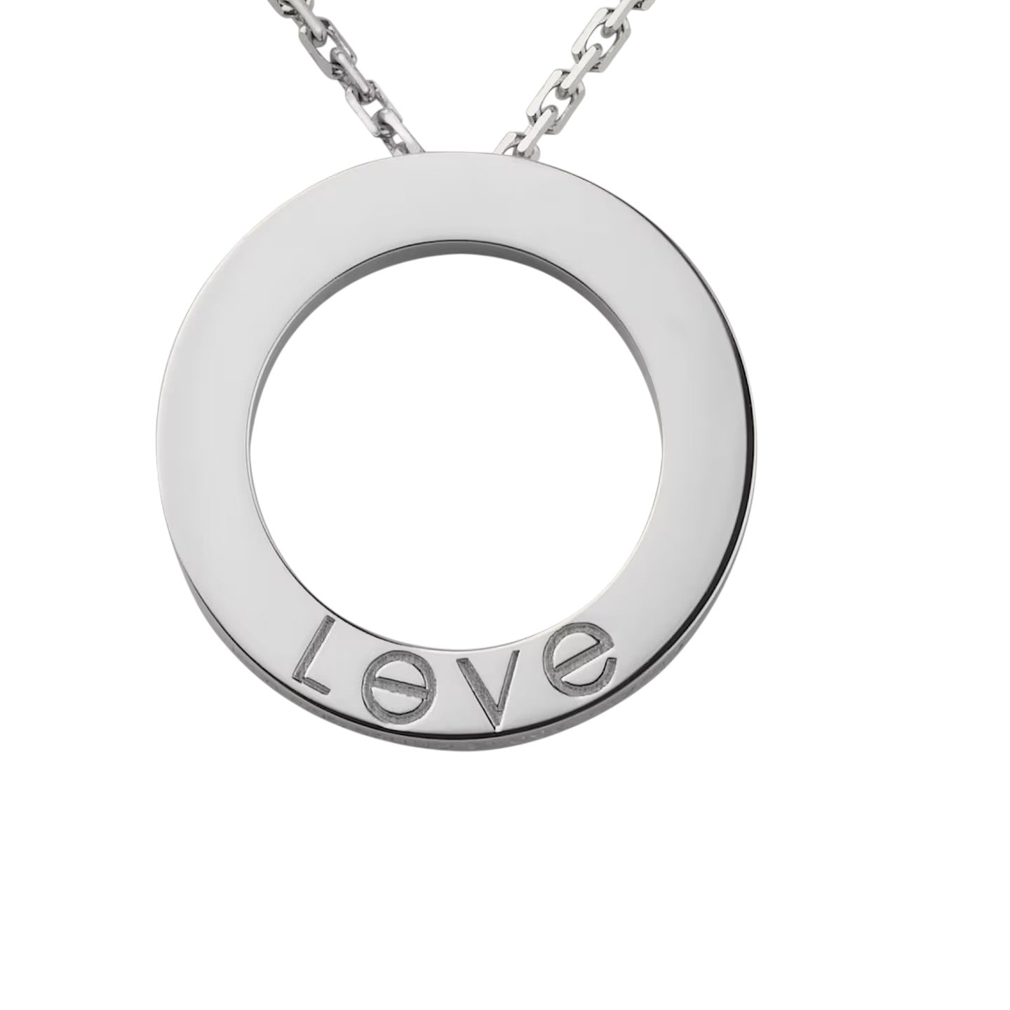 [Peak]LOVE LARGE CIRCULAR PENDANT 3-DIAMOND NECKLACE