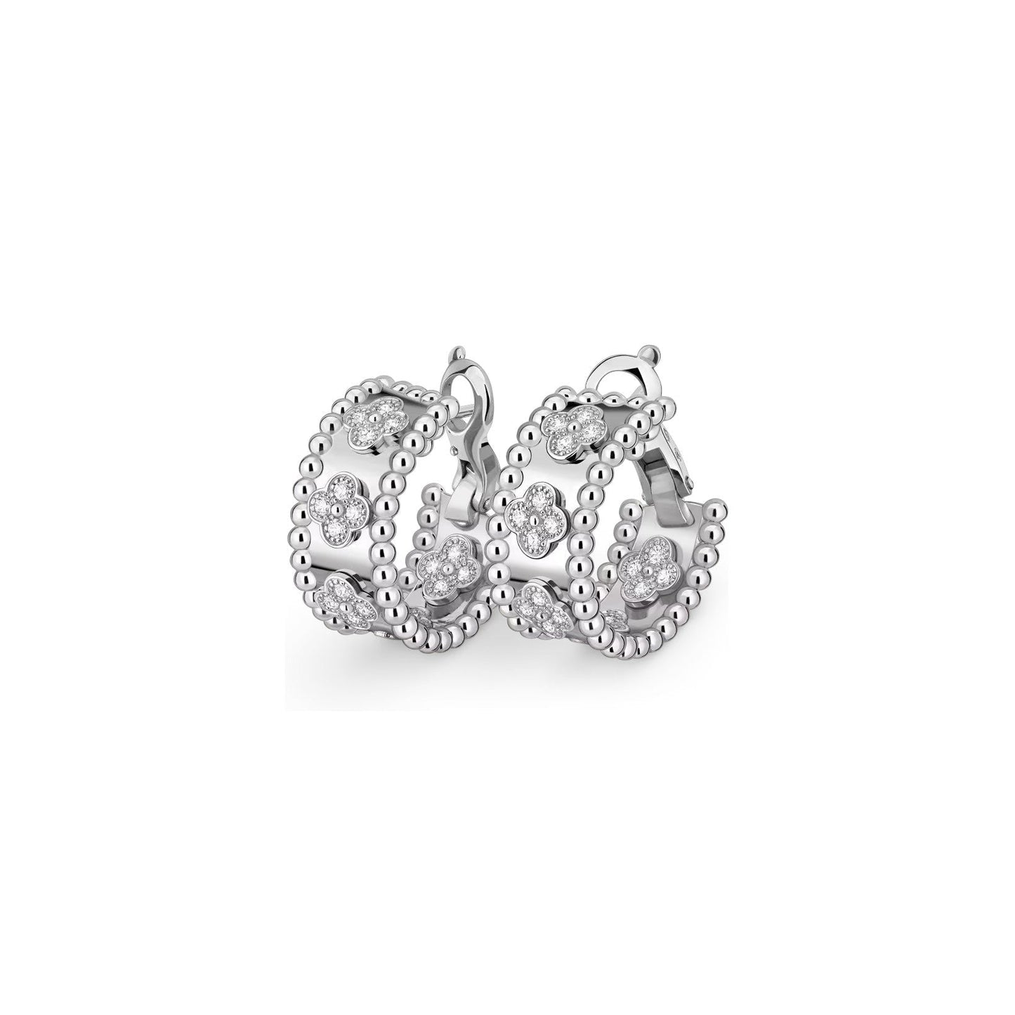 [Peak]KALEIDOSCOPE CLOVER HOOP EARRINGS