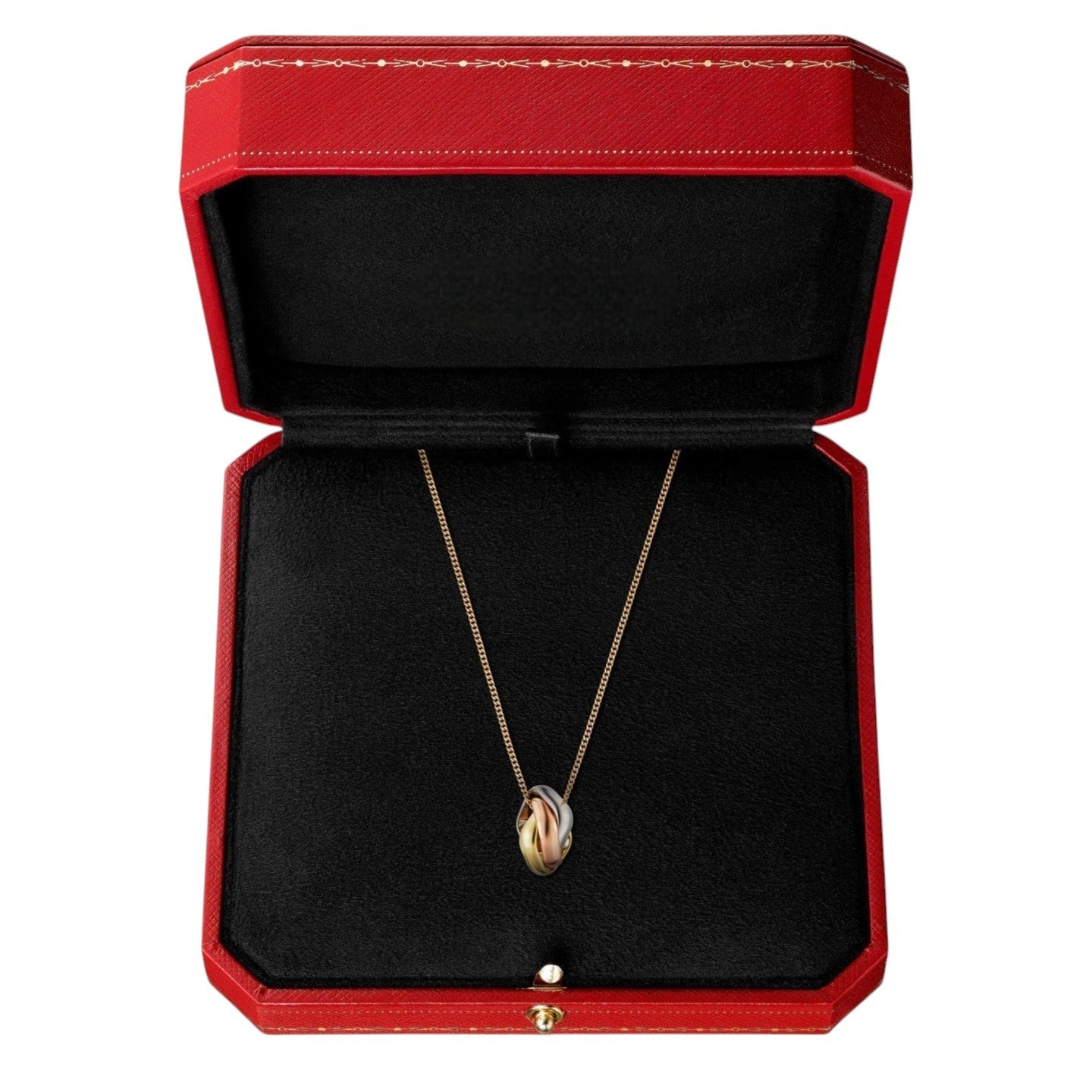 [Peak]TRI-COLOR SQUARE RING NECKLACE