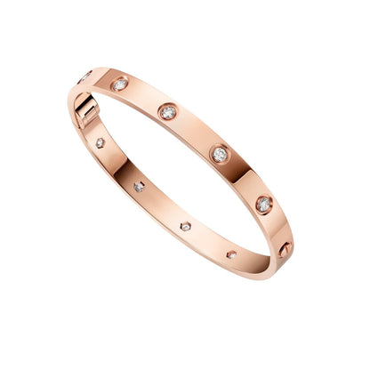 [Peak]CLASSIC 6.1MM LOVE SINGLE-SCREW CLOSURE BANGLE - 10-DIAMOND