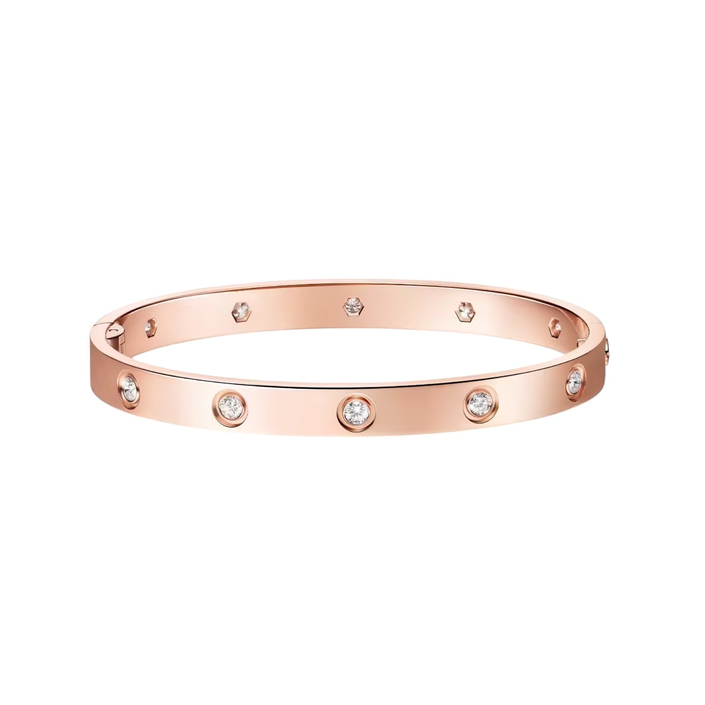 [Peak]CLASSIC 6.1MM LOVE SINGLE-SCREW CLOSURE BANGLE - 10-DIAMOND