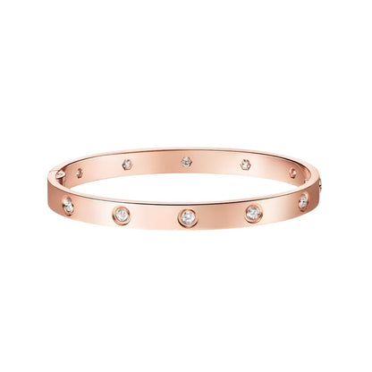 [Peak]CLASSIC 6.1MM LOVE SINGLE-SCREW CLOSURE BANGLE - 10-DIAMOND