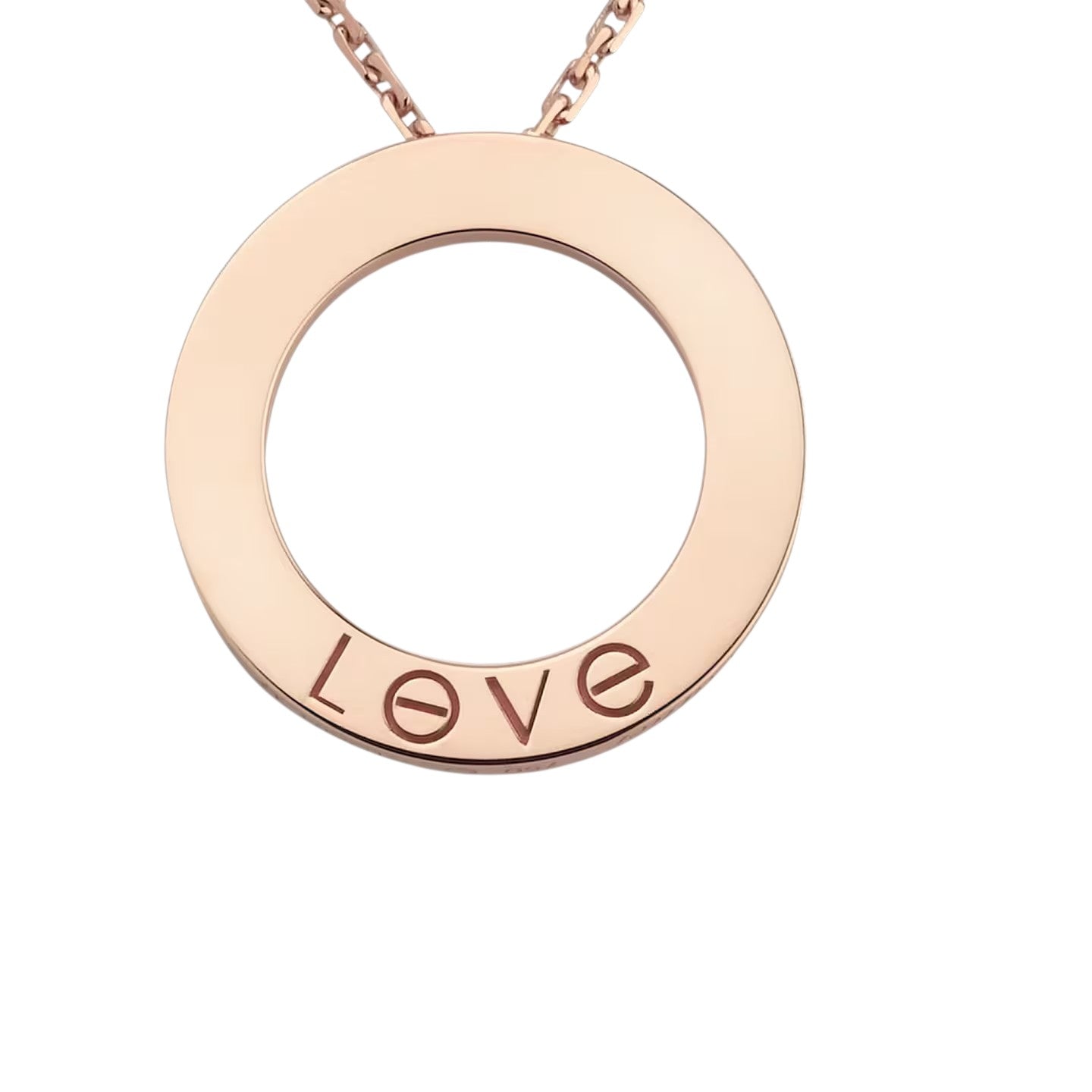[Peak]LOVE LARGE CIRCULAR PENDANT 3-DIAMOND NECKLACE