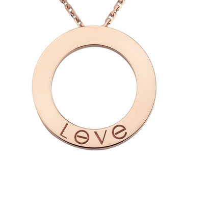 [Peak]LOVE LARGE CIRCULAR PENDANT 3-DIAMOND NECKLACE