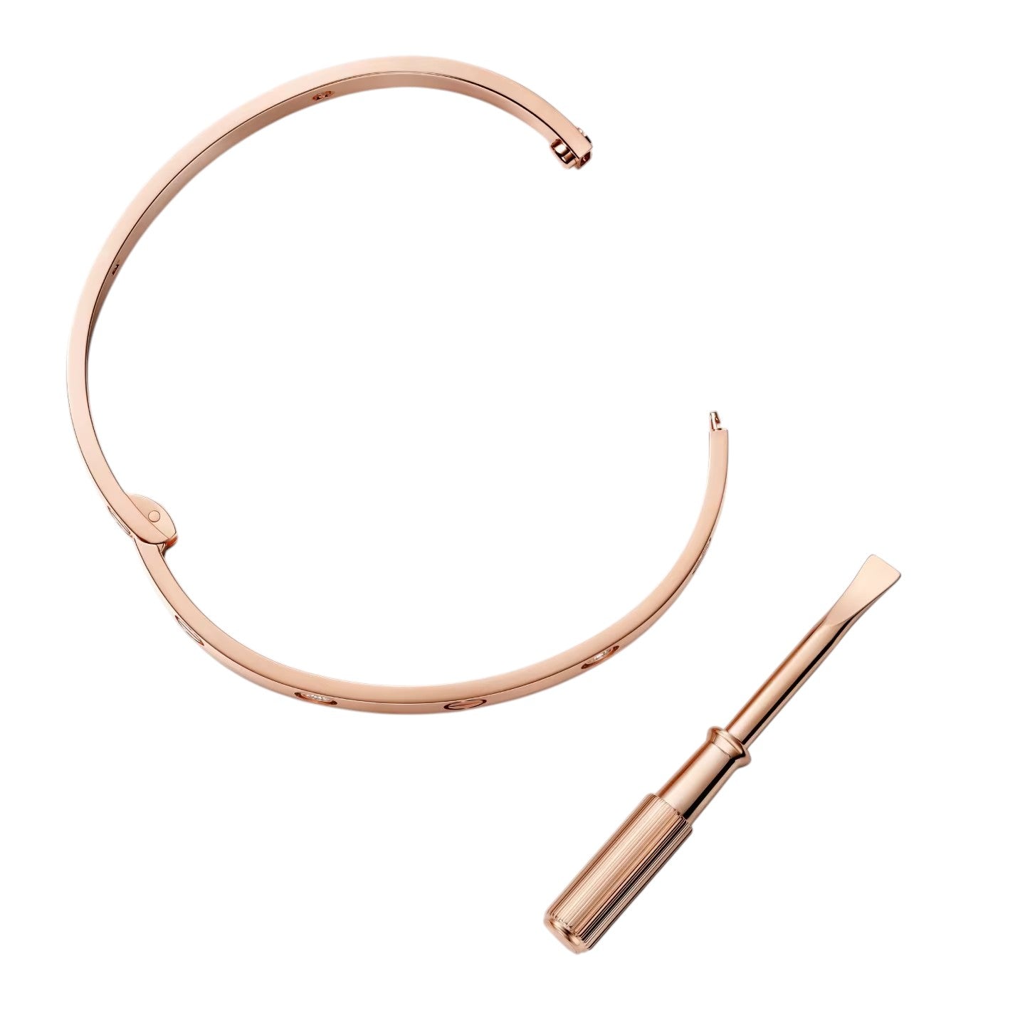 [Peak]CLASSIC 6.1MM LOVE SINGLE-SCREW CLOSURE BANGLE - 4-DIAMOND