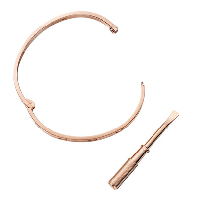 [Peak]CLASSIC 6.1MM LOVE SINGLE-SCREW CLOSURE BANGLE - 4-DIAMOND