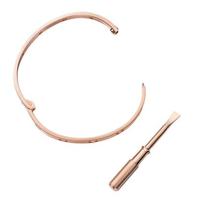 [Peak]CLASSIC 6.1MM LOVE SINGLE-SCREW CLOSURE BANGLE - 10-DIAMOND