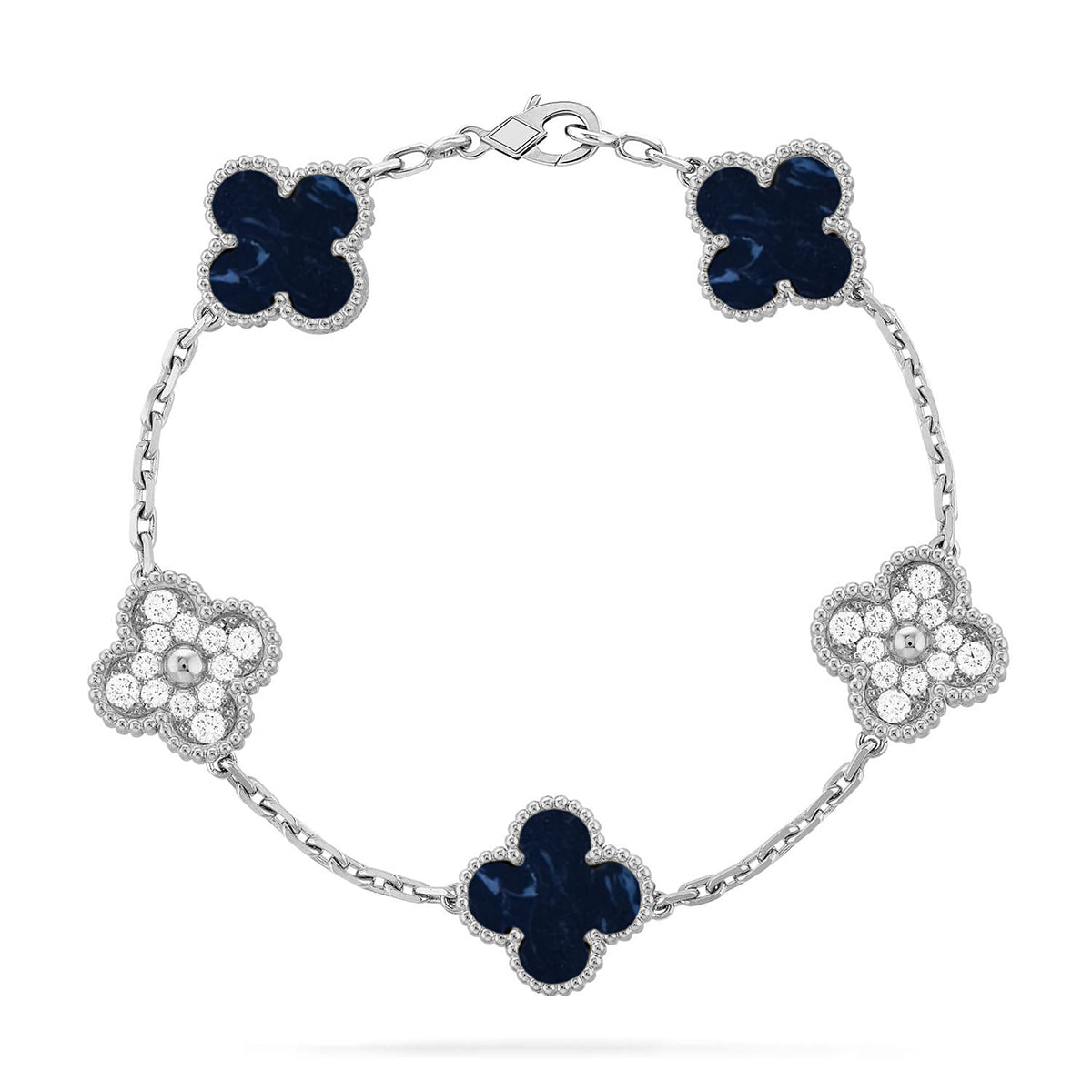[Peak]LUCKY CLOVER 5-MOTIF BRACELET - PIETERSITE COLLECTION