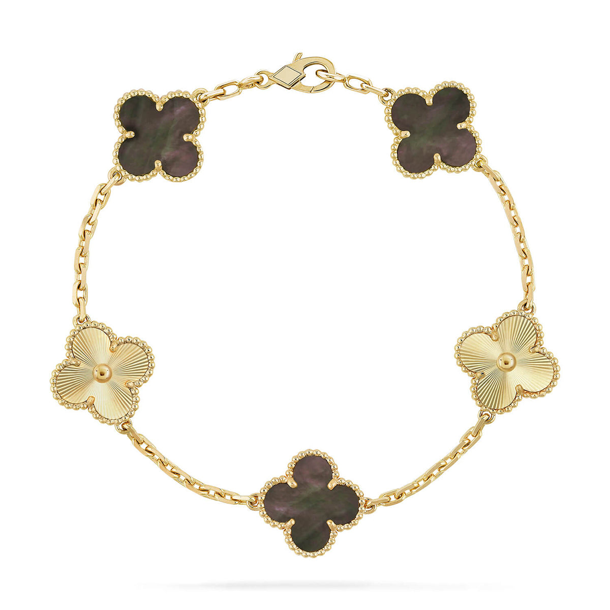 [Peak]LUCKY CLOVER 5-MOTIF BRACELET - GREY MOTHER-OF-PEARL COLLECTION
