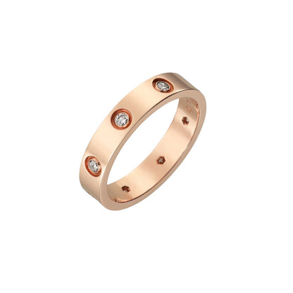 [Peak]LOVE 4MM 8 DIAMONDS RING
