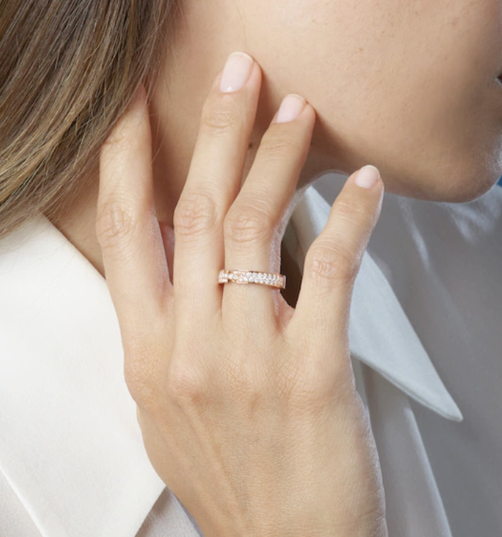 [Peak]ALLIANCE LIENS VIDENCE PAVED DIAMOND 4MM RING