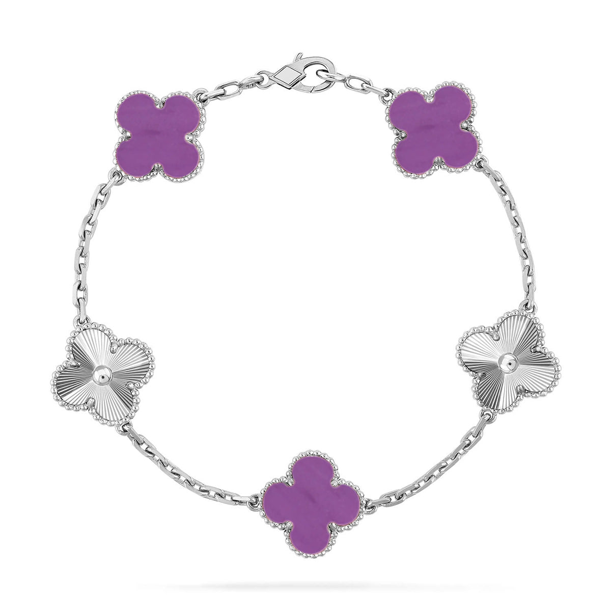 [Peak]LUCKY CLOVER 5-MOTIF BRACELET - VIOLET COLLECTION