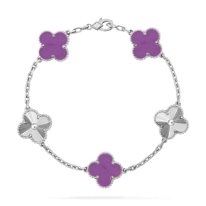 [Peak]LUCKY CLOVER 5-MOTIF BRACELET - VIOLET COLLECTION