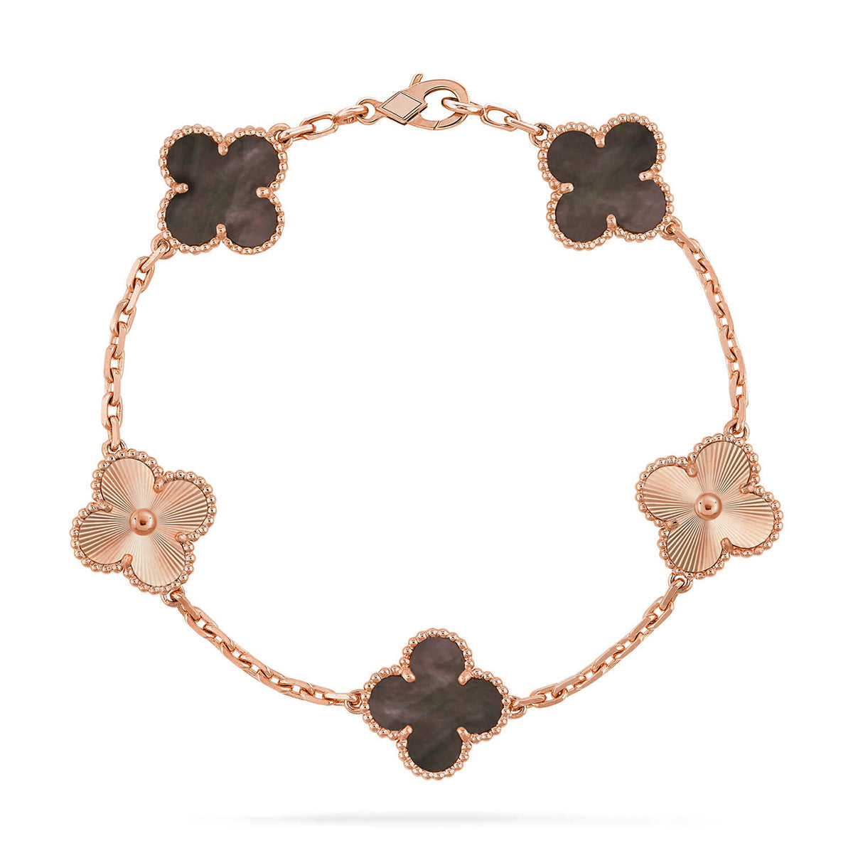 [Peak]LUCKY CLOVER 5-MOTIF BRACELET - GREY MOTHER-OF-PEARL COLLECTION