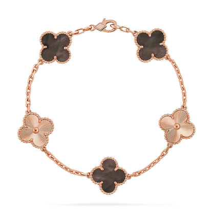 [Peak]LUCKY CLOVER 5-MOTIF BRACELET - GREY MOTHER-OF-PEARL COLLECTION