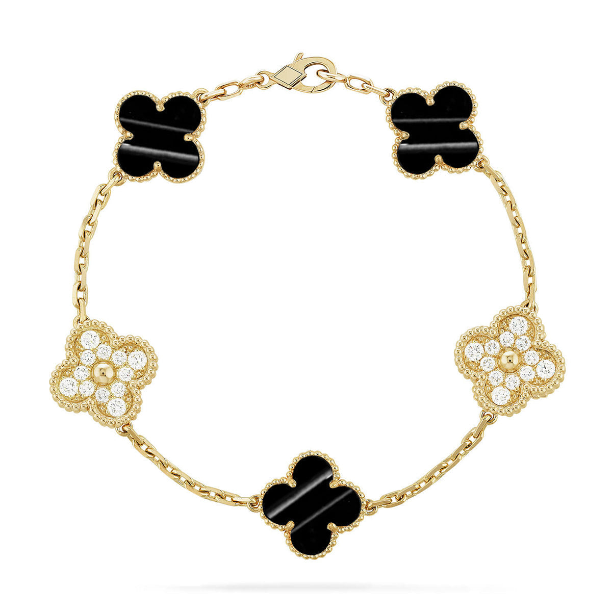 [Peak]LUCKY CLOVER 5-MOTIF BRACELET - PULSE STONE COLLECTION