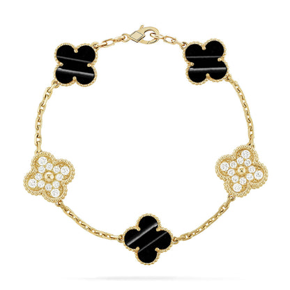 [Peak]LUCKY CLOVER 5-MOTIF BRACELET - PULSE STONE COLLECTION