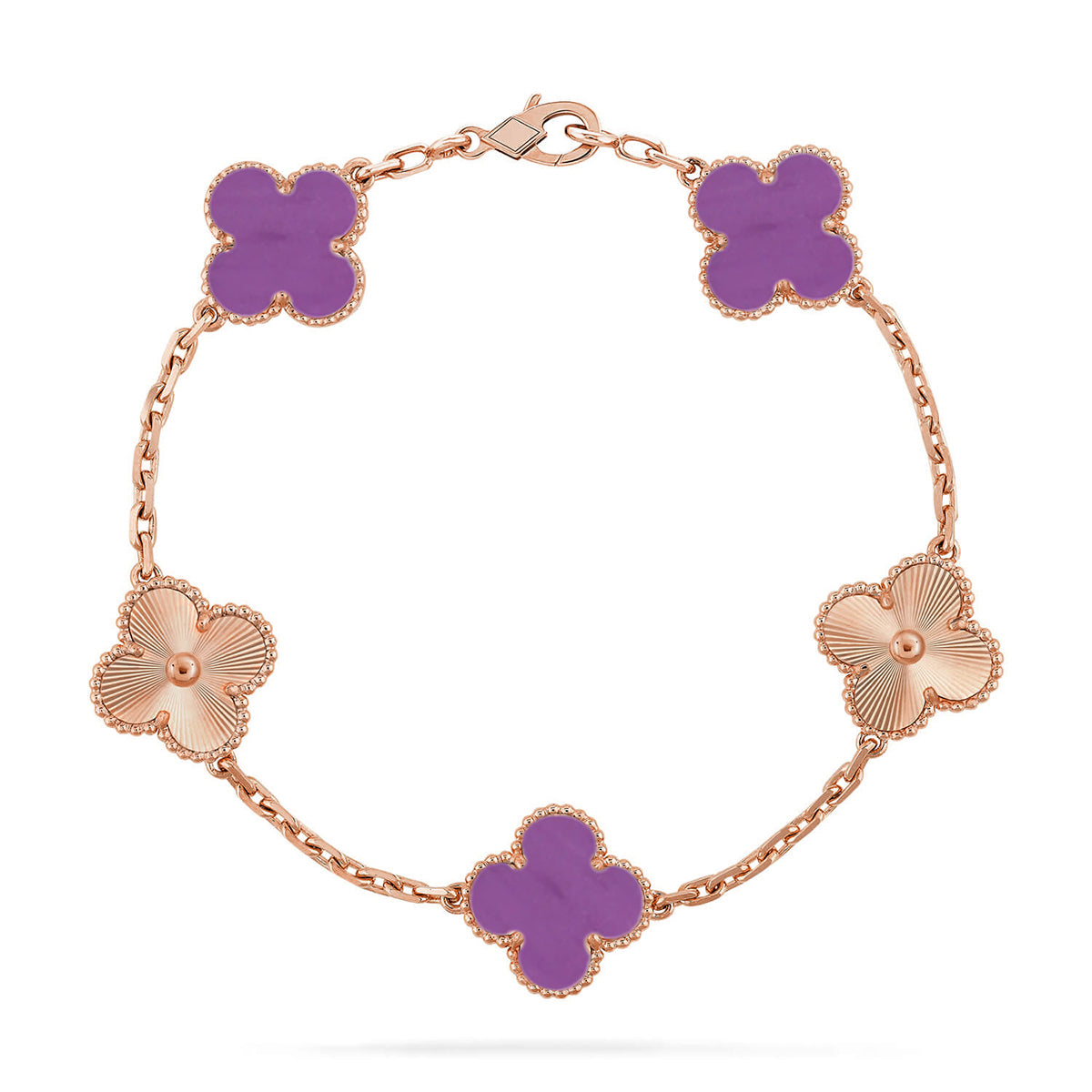 [Peak]LUCKY CLOVER 5-MOTIF BRACELET - VIOLET COLLECTION