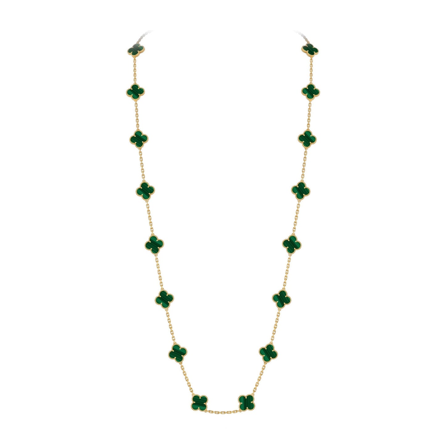 [Peak]CLASSIC 20-MOTIF LUCKY CLOVER LONG NECKLACE GOLD COLLECTION