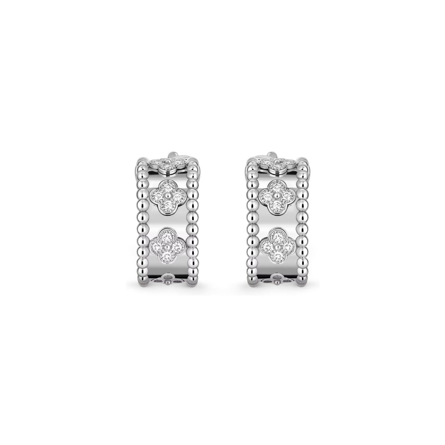 [Peak]KALEIDOSCOPE CLOVER HOOP EARRINGS