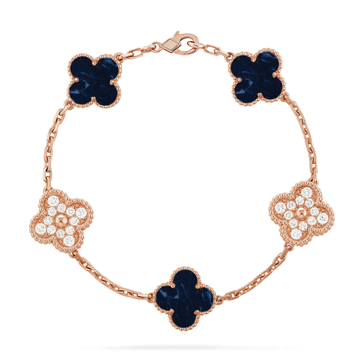 [Peak]LUCKY CLOVER 5-MOTIF BRACELET - PIETERSITE COLLECTION