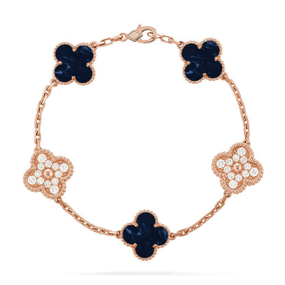 [Peak]LUCKY CLOVER 5-MOTIF BRACELET - PIETERSITE COLLECTION