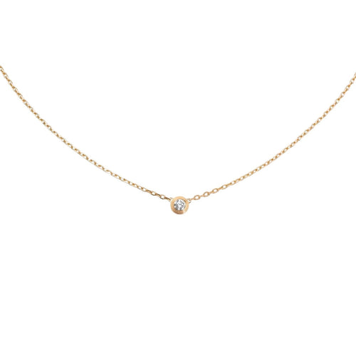 [Peak]LOVE SCREW PENDANT SINGLE DIAMOND NECKLACE