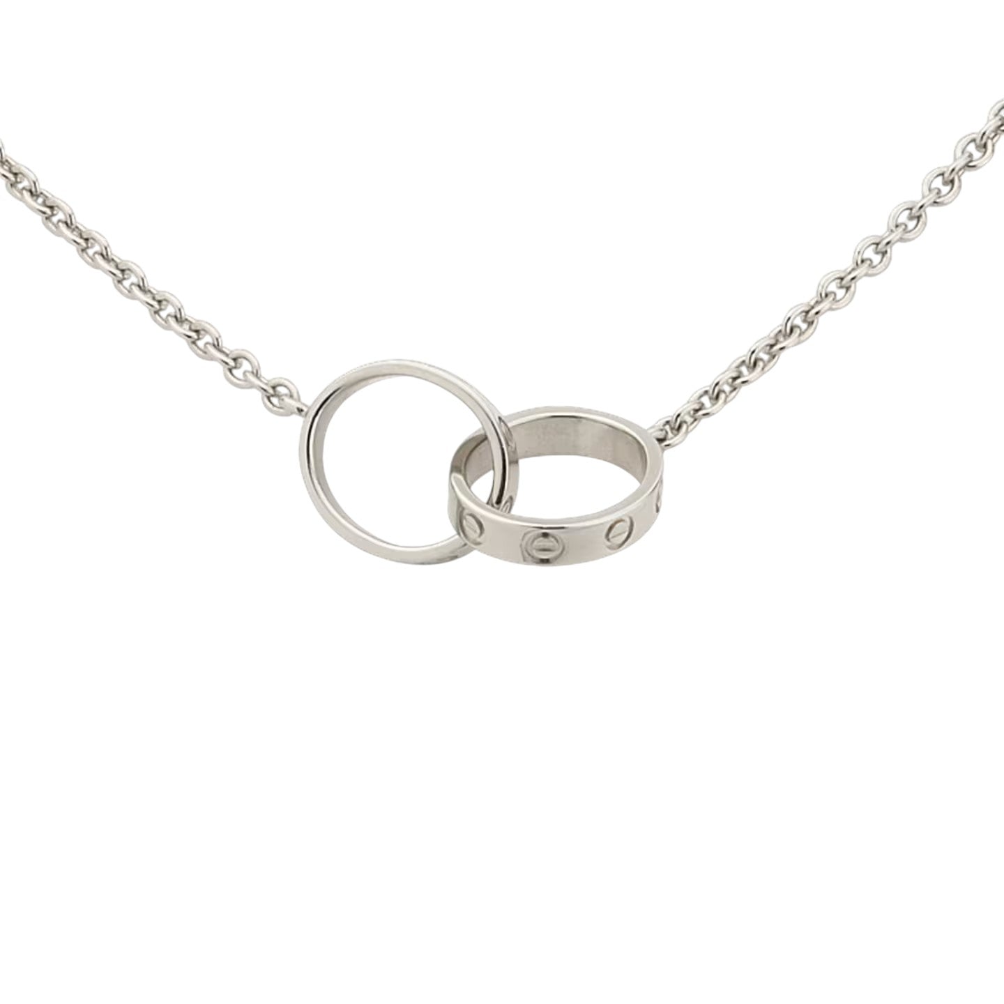[Peak]LOVE DOUBLE-RING INTERLOCKED NECKLACE
