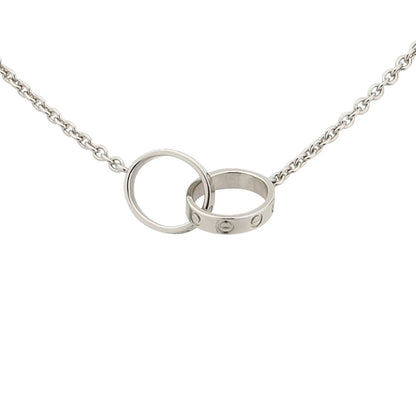 [Peak]LOVE DOUBLE-RING INTERLOCKED NECKLACE
