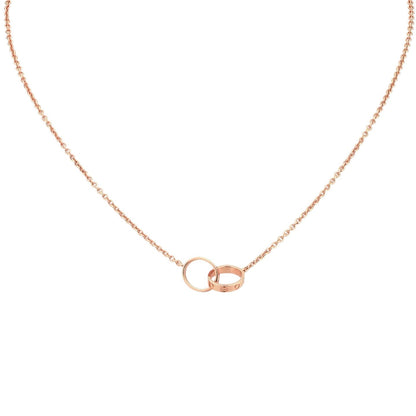 [Peak]LOVE DOUBLE-RING INTERLOCKED NECKLACE