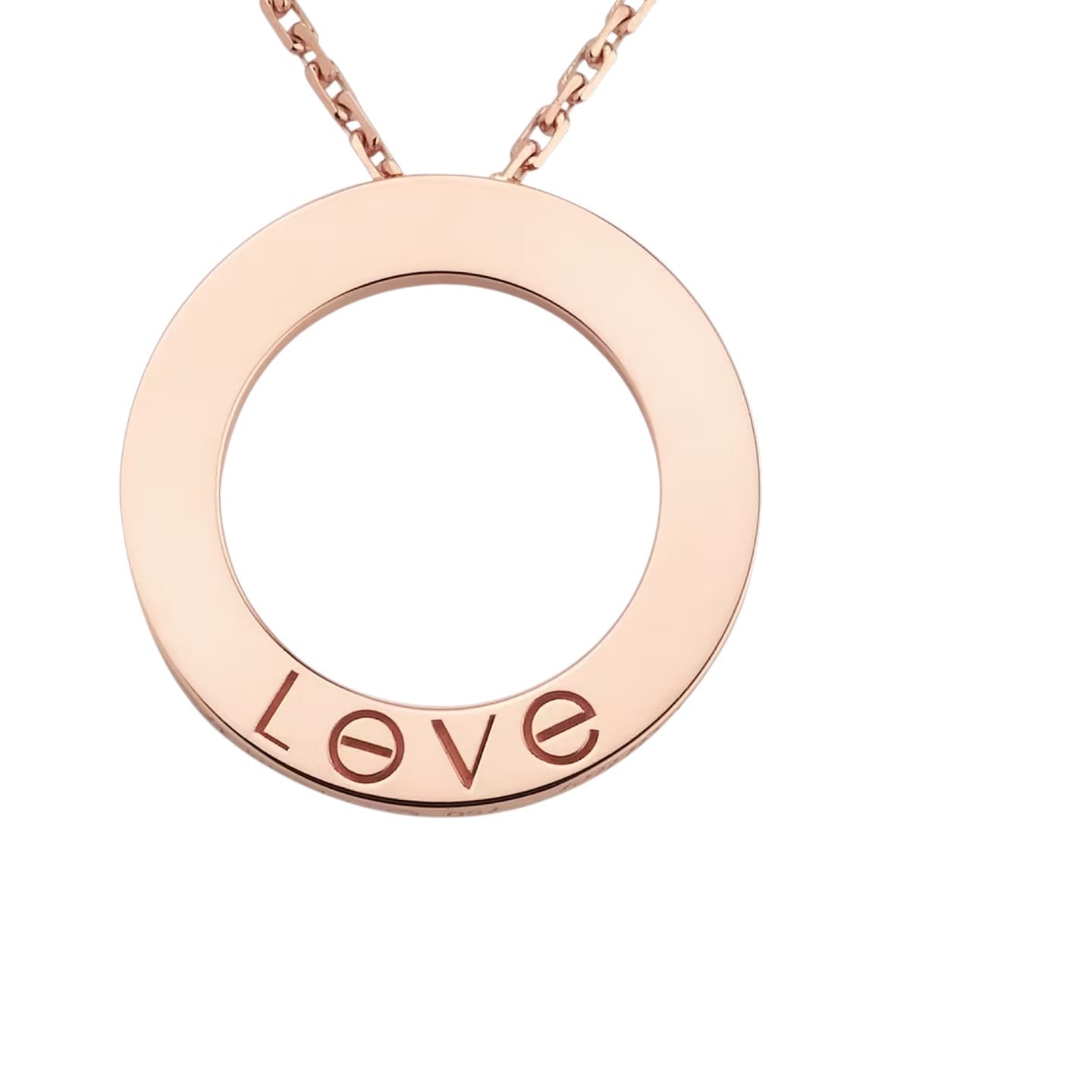 [Peak]LOVE LARGE CIRCULAR PENDANT NECKLACE