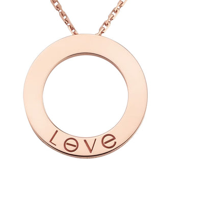 [Peak]LOVE LARGE CIRCULAR PENDANT NECKLACE