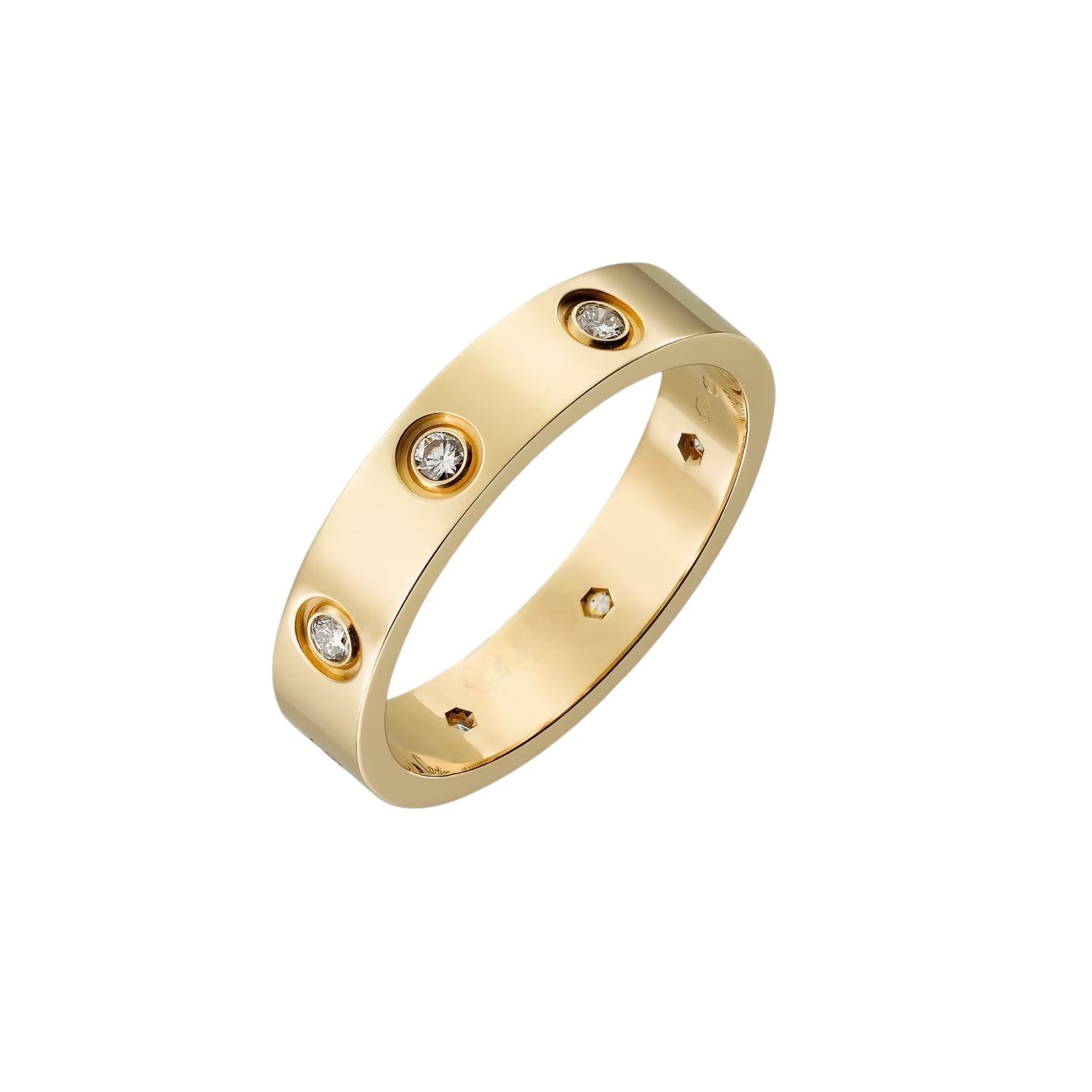 [Peak]LOVE 4MM 8 DIAMONDS RING